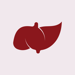 Liver Icon Flat logo Style Organs Of The Human template Design