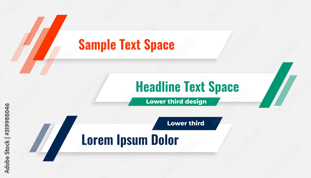 Canvas Prints geometric modern lower third banner template design