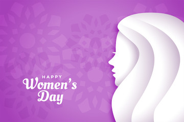lovely happy womens day purple background design