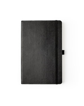 Blank Black Cover Closed Notebook Mockup