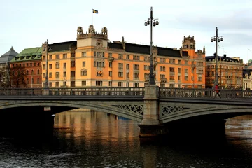 Fototapete Rund Regeringskansliet  Rosenbad vid Strömgatan/Fredsgatan i Stockholm © Peter