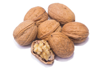 tasty nuts isolated on white