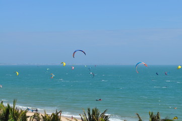 kate surfing on beach
