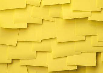 yellow sticky notes wall
