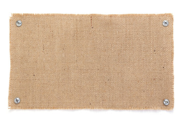 burlap hessian sacking texture  at white background - Powered by Adobe