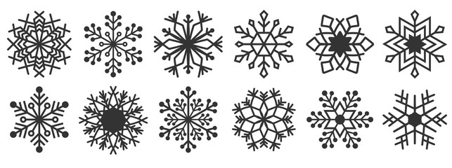 Great design holiday snowflakes isolate on blue background. Vector illustration eps 10