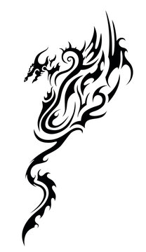 east chinise dragon tattoo sticker symbol