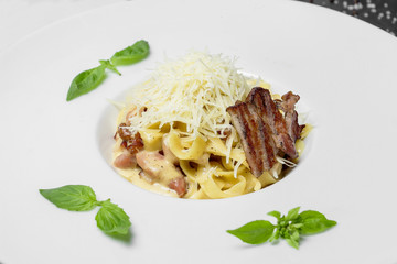 Pasta Bolognese. Close-up