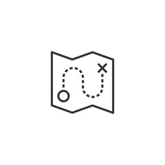 Map pin icon in flat style. gps navigation vector illustration on white isolated background. Locate position business concept.