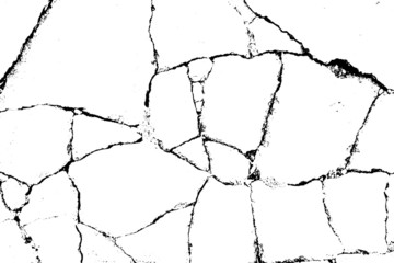 crack ground for abstract background on white background