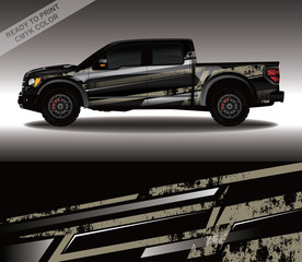 Car wrap decal design vector, custom livery race rally car vehicle sticker and tinting. © 21graphic