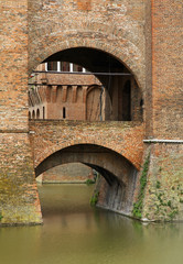 Fototapeta na wymiar Castle of St. Michael - Castello Estense in Ferrara. Italy