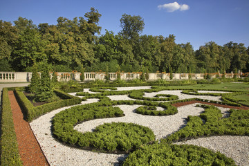 Park of Wilanow (Wilanowski) palace in Warsaw. Poland