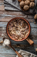 Baked granola with nuts and coconut