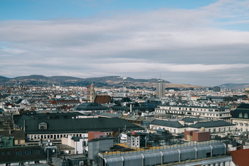 Obraz premium top view of Vienna Austria street Europe 