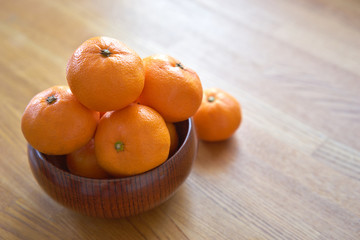 テーブルのみかん