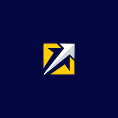 arrow logo upward design rocket
