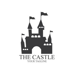 CASTLE LOGO ILLUSTRATION VECTOR ICON TEMPLATE