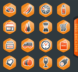Restaurant icons set