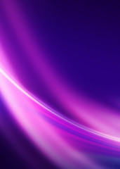 Dark blue abstract background with ultraviolet neon glow, blurry light lines, waves