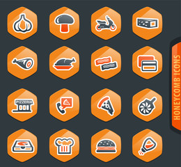 Restaurant icons set