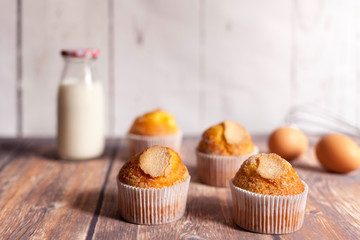 four delicious muffins