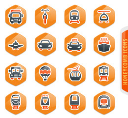 Public transport icons set