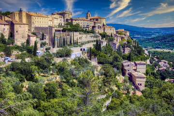 Fototapeta na wymiar The medieval village of Gordes in the Vaucluse Department of Provence, France