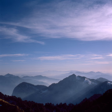 The layers of the clouds