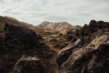 volcanic Iceland landscape in Landmannalaugar