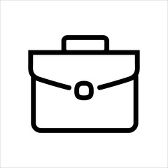 Briefcase black line icon isolated on white background. Suitcase black symbol