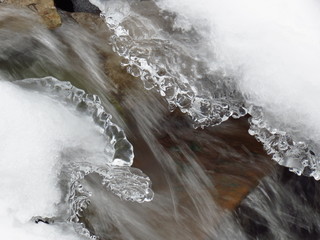 waterfall in winter
