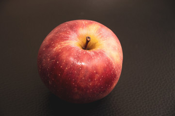 apple on black background