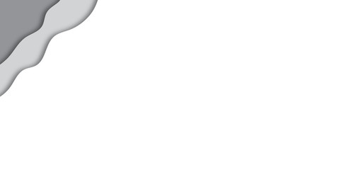 White papercut abstract presentation background design.