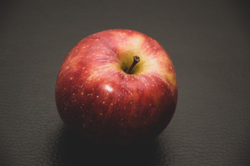 apple on black background