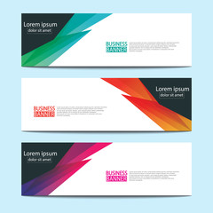 Vector abstract design web banner template. Web Design Elements - Header Design. Abstract geometric web banner template on grey background.Modern banner.