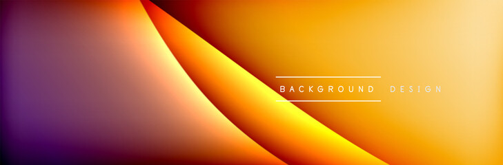 Flowing waves with 3d shadow effects and fluid gradients. Dynamic trendy abstract background. Vector Illustration