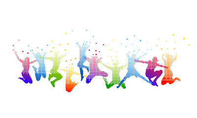 bambino, saltare, cromoterapia, gioco, giocare  © xyz+