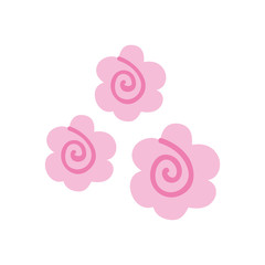 beautiful flowers garden isolated icons