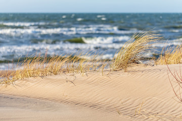 Sandy dunes and sea view 