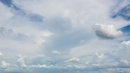 dramatic cloud moving above blue sky, cloudy day weather background