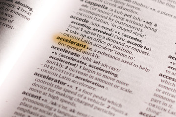 The word or phrase Accelerant in a dictionary.