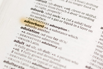The word or phrase Adsorbent in a dictionary.