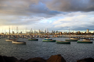 St kilda pier and Melbourne City
