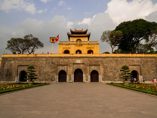 View of the Thang Long Imperial Citadel in Hanoi, Vietnam