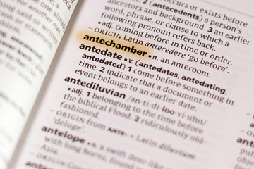 The word or phrase Antechamber in a dictionary.