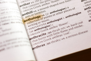 The word or phrase Anthology in a dictionary.
