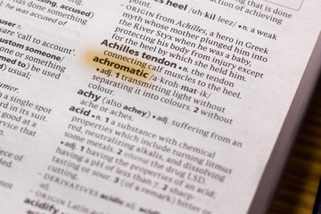 Obraz premium Ivanovsk, Russia - November 19, 2018: The word or phrase Achromatic in a dictionary.