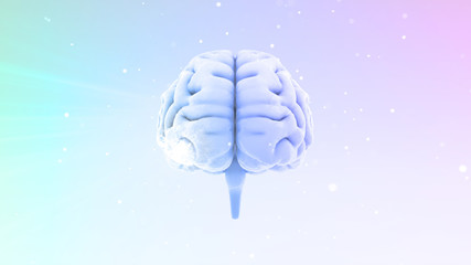 Brain head human mental idea mind 3D illustration background