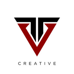vt or tv logo design vector